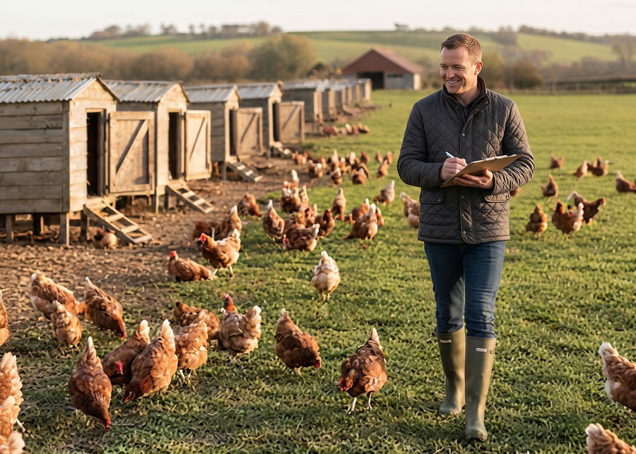 Britisches Freilandhuhn